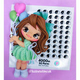 Ojos resinados Nivia Arts – Modelo 4000NA - Varios tamaños