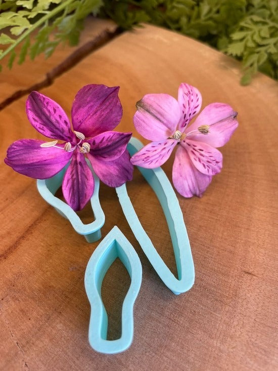 Cortadores de flores para porcelana fria, arcilla, fondant y pasta americana, flor astromelia