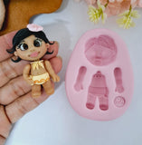 Muñeca infantil en porcelana fría realizada con molde de silicona MOANA