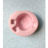 Molde de silicona Marcela Arteira con diseño de tronco de madera para crear bases en porcelana fría