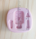 Molde de silicona perrito infantil para porcelana fría con figura terminada de 5 cm Bingo