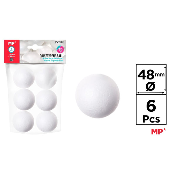 Bola de poliestireno blanco 48mm – Crea con Porcelana Fría