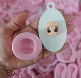 Molde de cabeza con boca para porcelana fria
