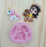 Molde unicornio decoración tarta