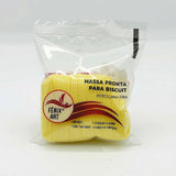 Masa para biscuit y porcelana fría color amarillo limon, marca Fênix Art, paquete 90g