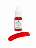 Pigmento líquido color rojo pasion para masa de biscuit y porcelana fría, marca BelaGi, frasco 10ml