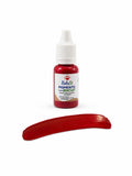 Pigmento líquido color rojo vivo para masa de biscuit y porcelana fría, marca BelaGi, frasco 10ml