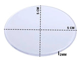 Base acrílica redonda para porcelana fría y fondant 5x5cm (6 unidades)